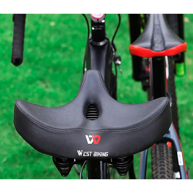 RideEase - Extra Wide & Breathable Comfortable Bike Saddle, Ergonomic Bicycle Seat
