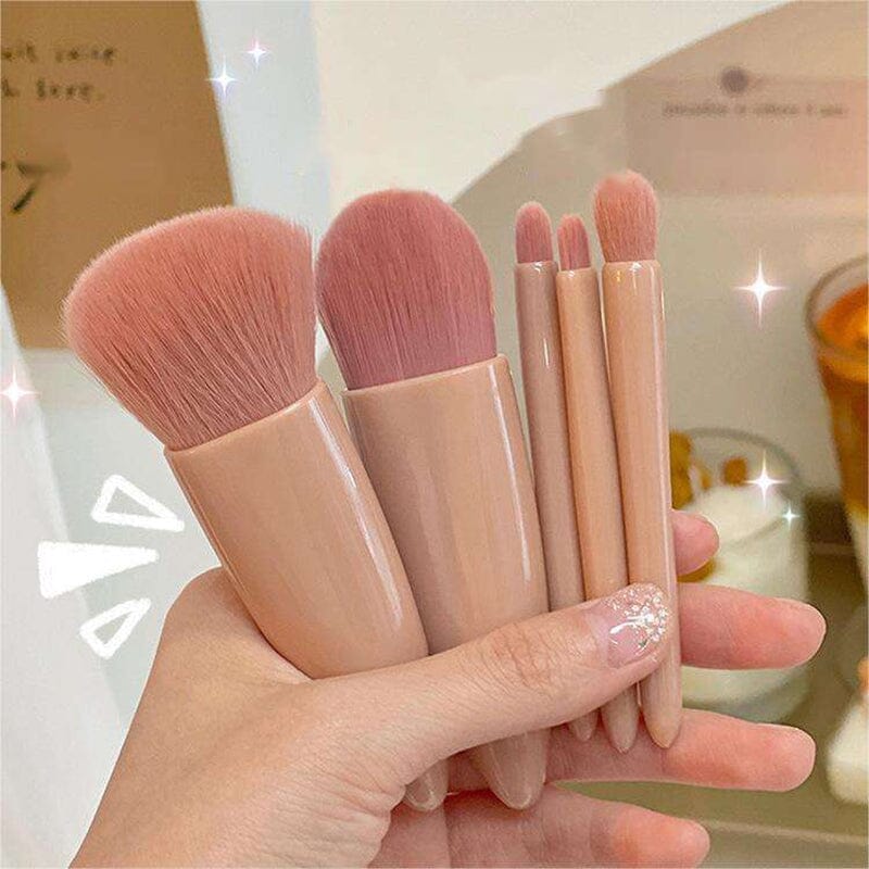 Portable Makeup Brush with Mirror