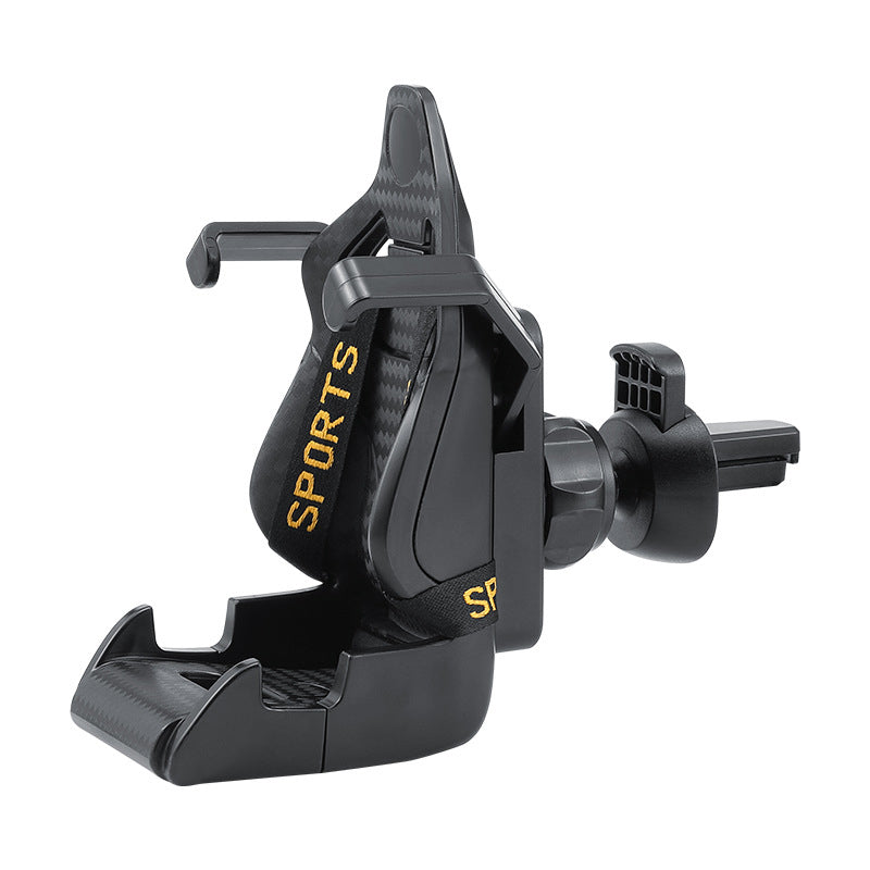 Racing seat with seatbelt