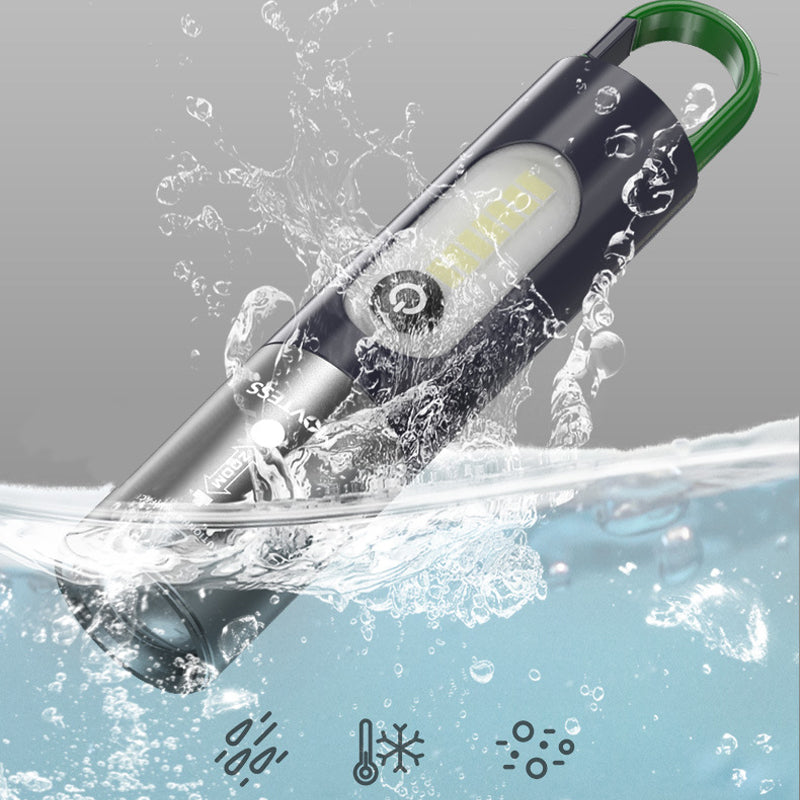 Rechargeable LED Flashlight with 750-Lumen Output and 200 m Range