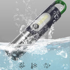 Rechargeable LED Flashlight with 750-Lumen Output and 200 m Range