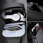 Theft-proof shoulder bag with USB charging port