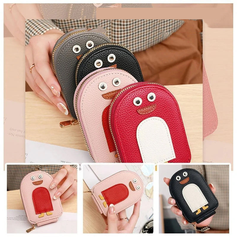Cute Penguins PU Credit Card Coin Purse