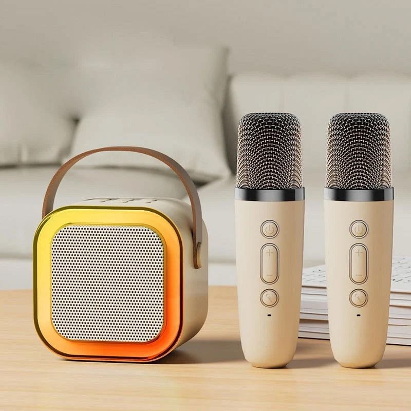 Mini Karaoke machine for children with wireless microphones