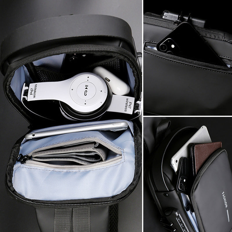 USB Charging Sport Sling Anti-Theft Shoulder Bag