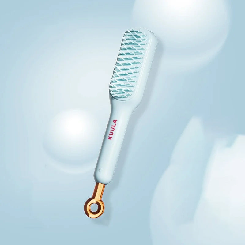 Self-cleaning anti-static massage comb