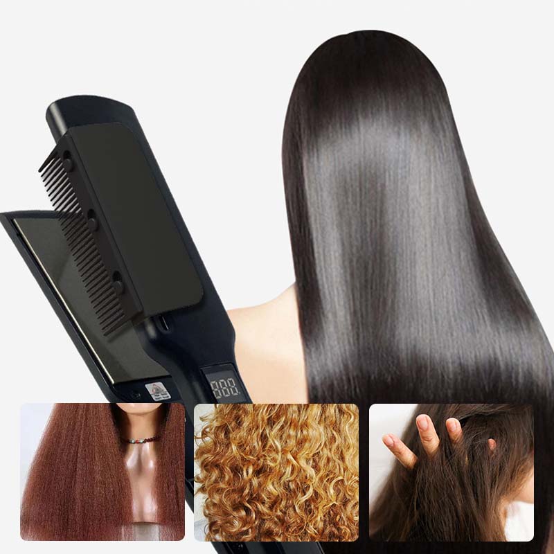 Hair Straightener Brush Attachment Comb