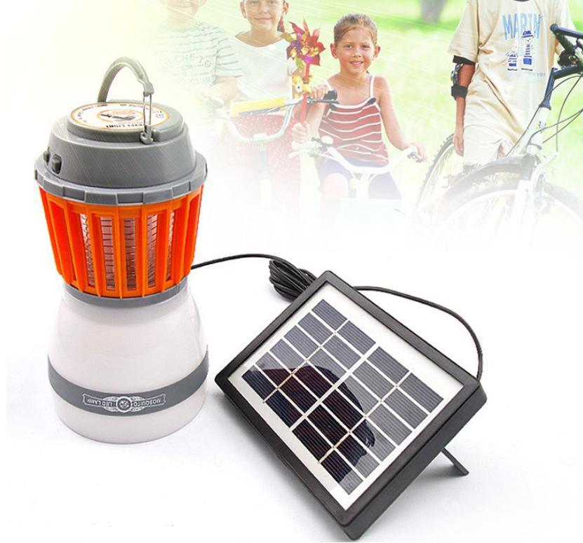 Solar LED Mosquito Lamp with Integrated Lantern – Effective Insect Protection and Lighting for Garden and Camping