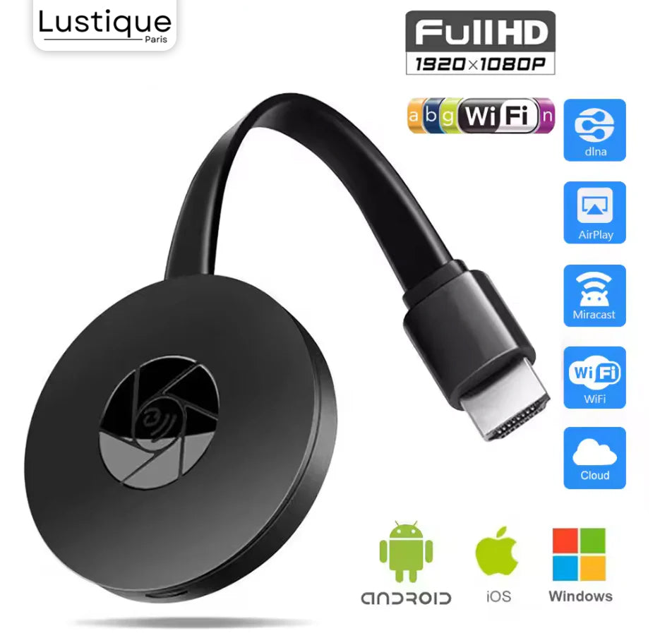 Wireless HDMI Display Adapter | MediaLink 1080P WiFi Screen Mirroring for Android, iOS, Windows & Mac