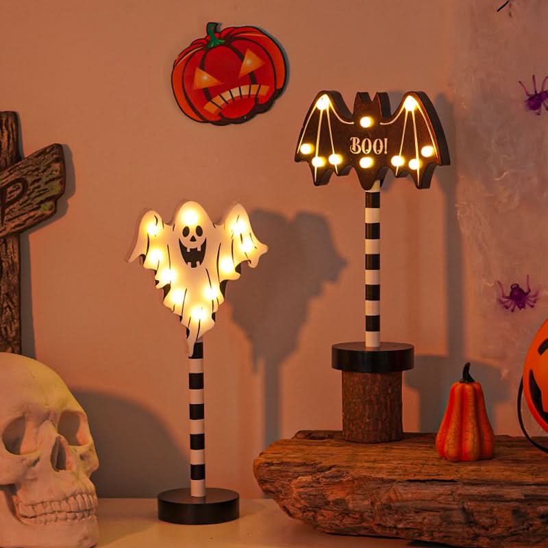 Solar-Powered LED Halloween Garden Lantern
