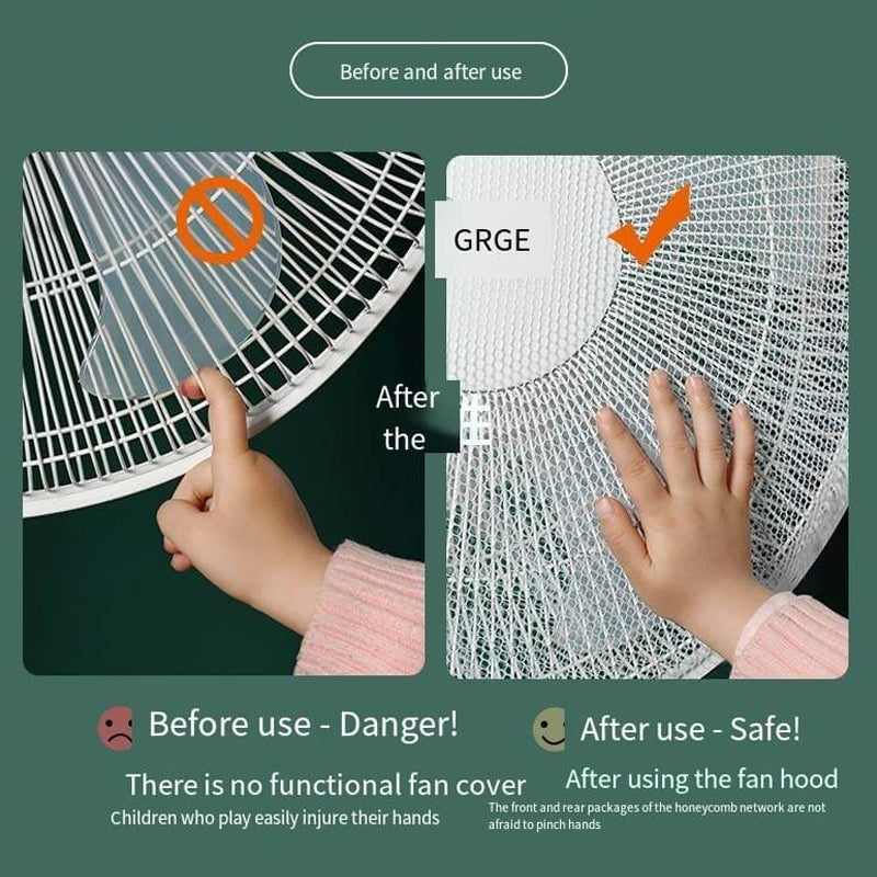 Protective net for electric fans