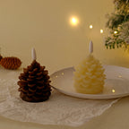 Flameless Pine Cone Candles