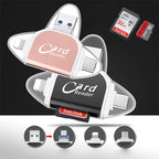 4-in-1 Universal SD TF Card Reader with Multiple Connections