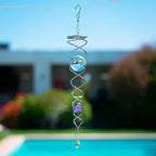 Wind Chimes Decor Crystal Gazing Ball Spiral Tail Wind Spinner Stabilizer