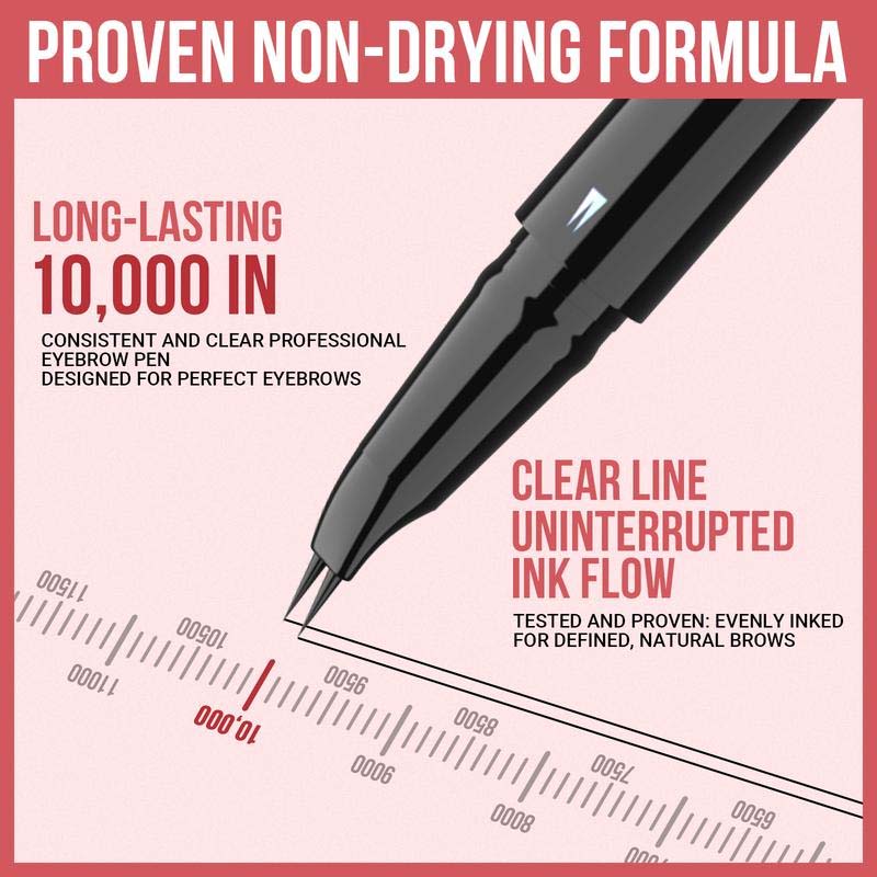 2-in-1 Dual-Ended Eyebrow Pencil with Micro-Fork Tip Applicator and Precise Brush Tip
