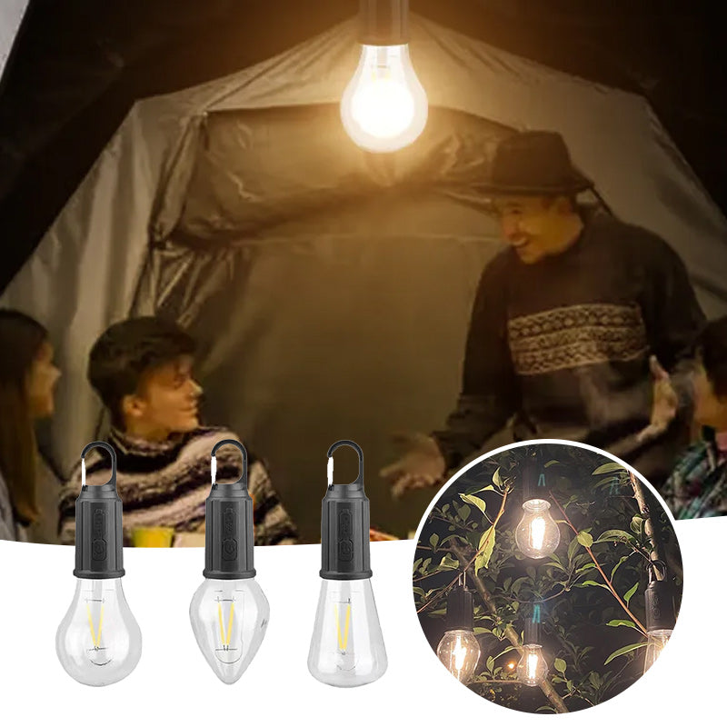 New Outdoor Camping Hanging Type-C Charging Retro Light Bulb