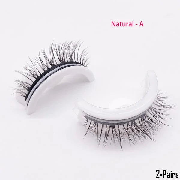 Reusable self-adhesive eyelashes