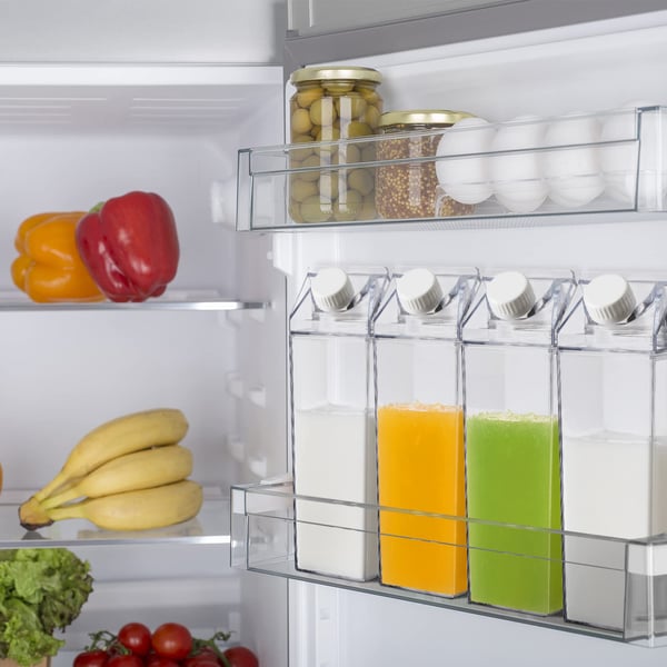 Transparent milk carton