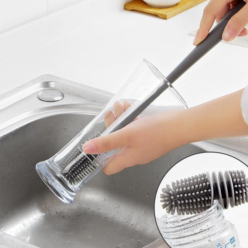 Universal bottle cleaning brush and cup brush