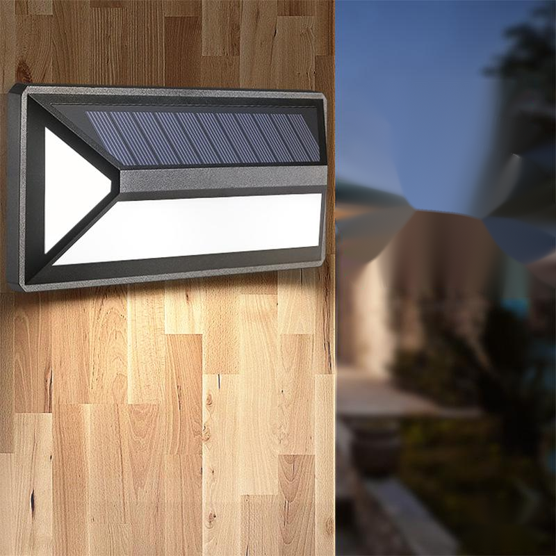 Modern Solar LED Wall Light for Outdoors – Waterproof Facade Lighting with Motion Sensor