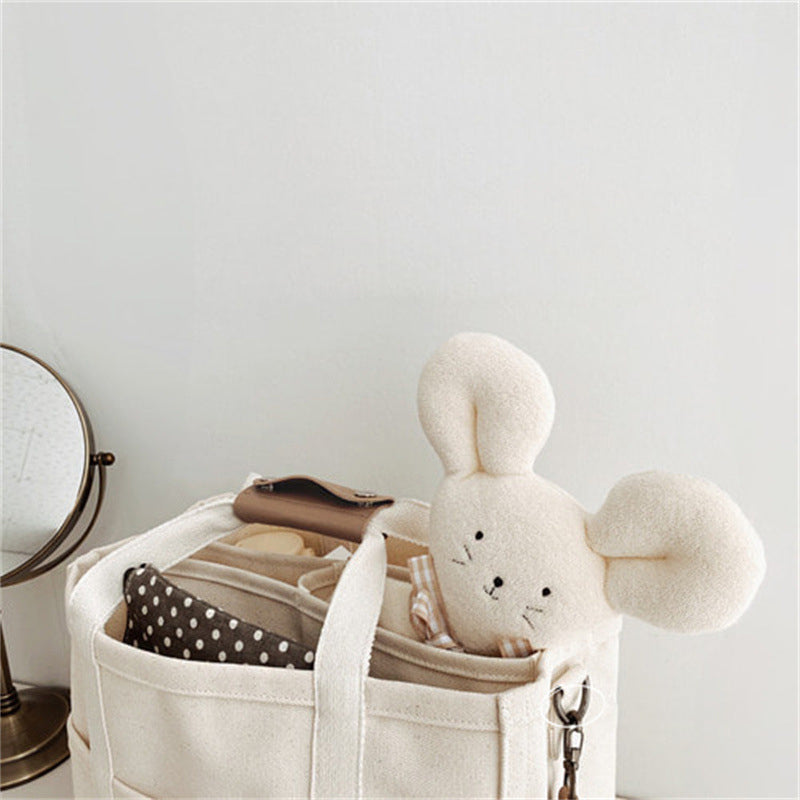 Solid Color Canvas Shopper Bag