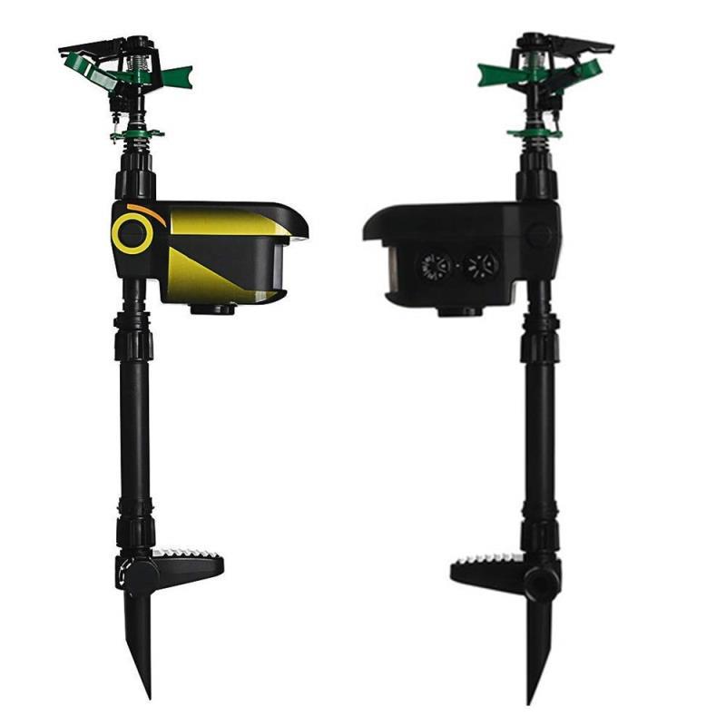 Sprinkler system for garden irrigation – Adjustable irrigation sprinkler with stand base