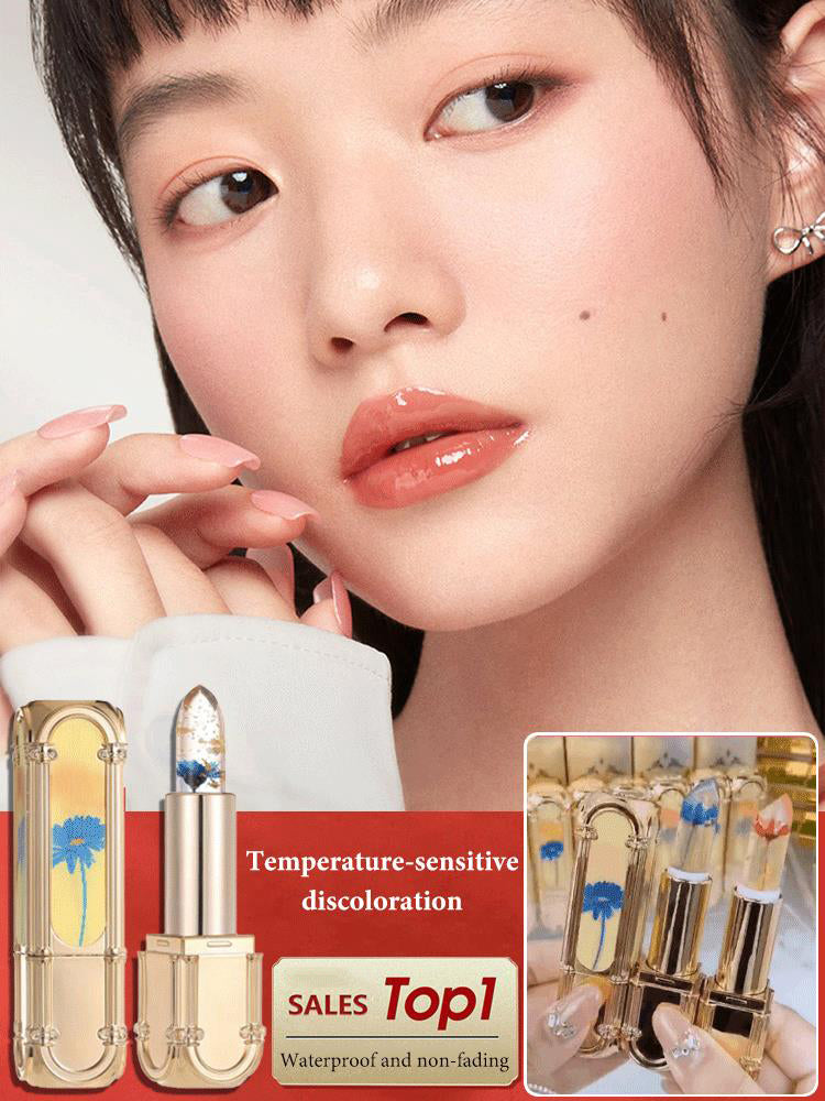 Flower color-changing lipstick