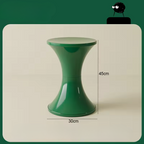 Nordic Plastic Side Table with Thick Hourglass Design