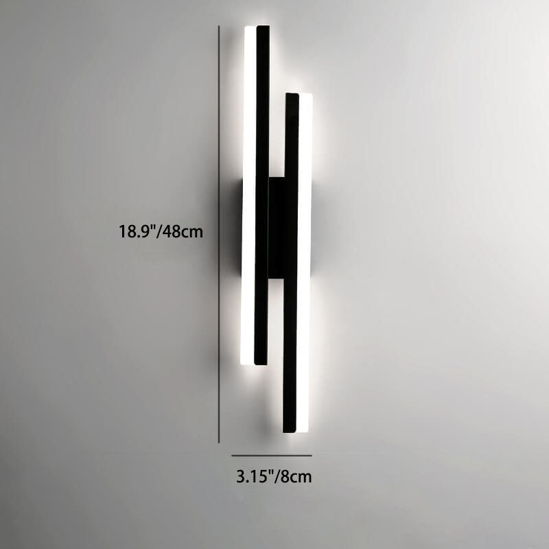 LuxLine Modern LED Wall Lamp | Minimalist Design | Iron & Acrylic | Dimmable Light