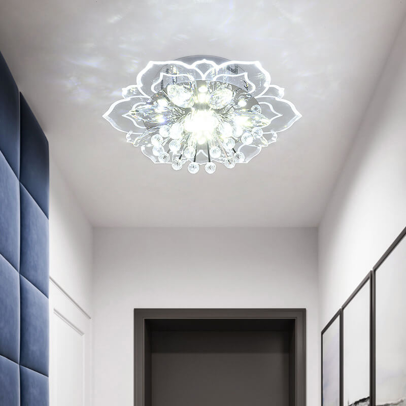 GlowPetal | LED Crystal Ceiling Light | Flower Shaped, RGB Color Changing & Energy Efficient