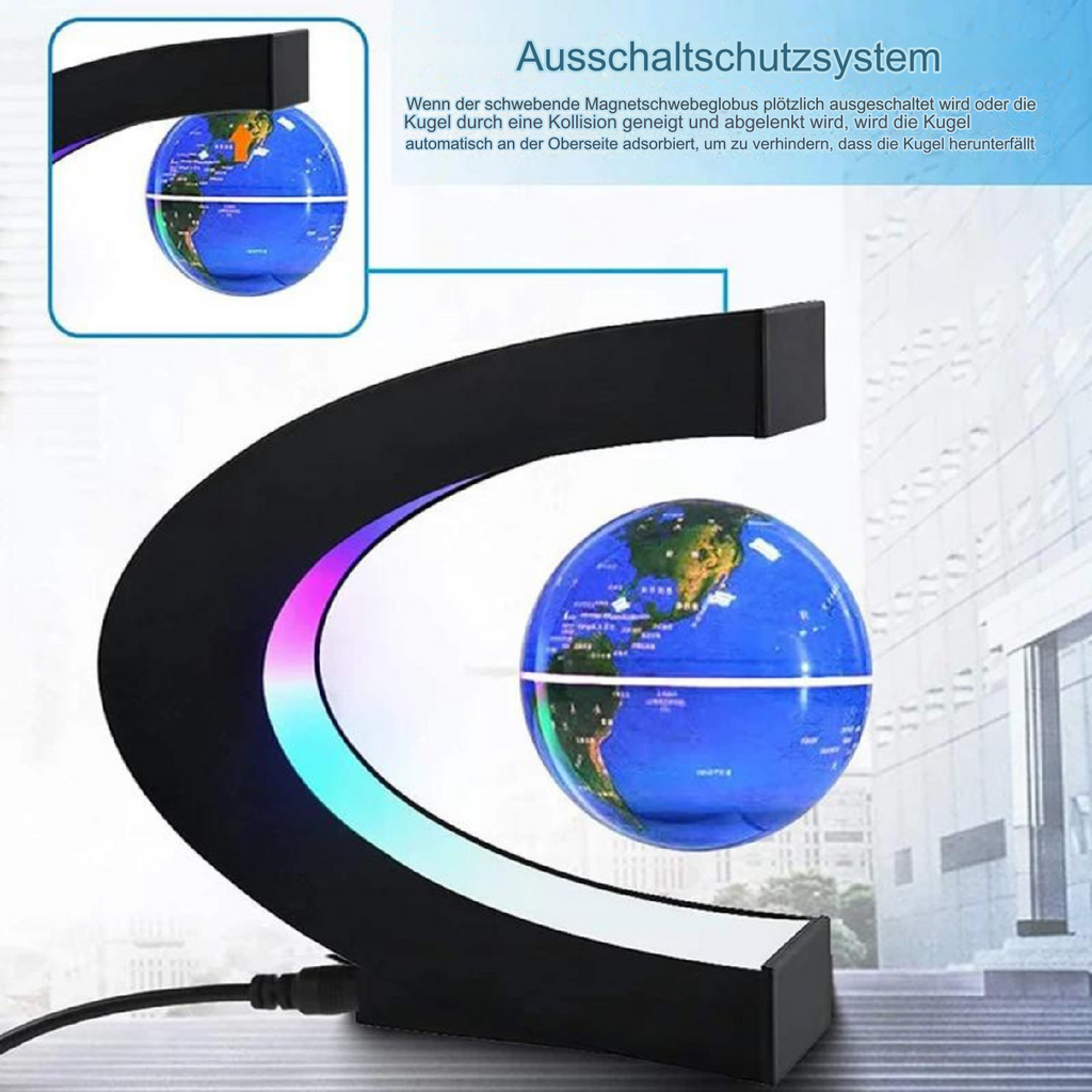 Armstrong | Magnetic Levitation Floating Globe Lamp with LED World Map