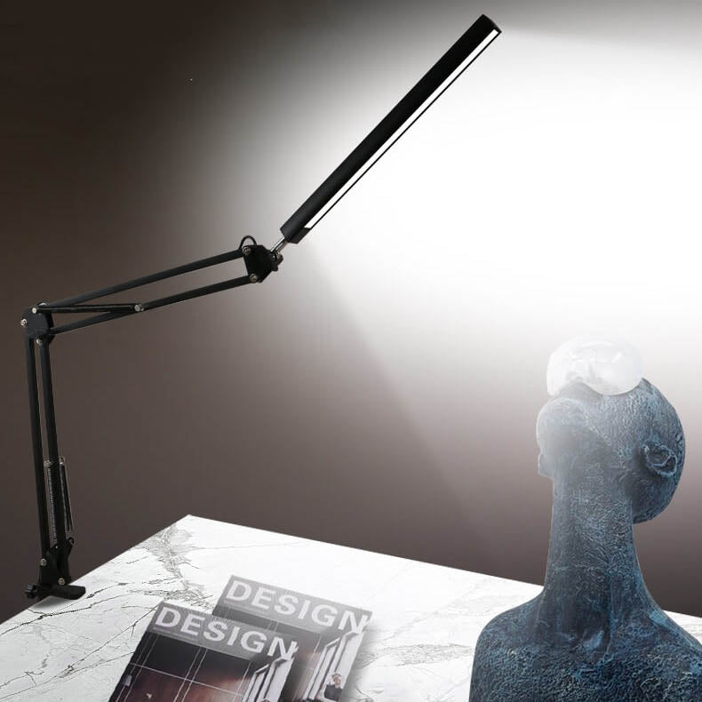 LED Foldable Long Arm Clip Eye Protection USB Reading Table Lamp