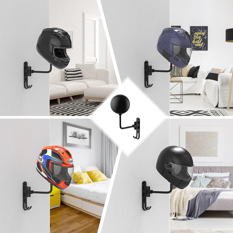 Motorcycle helmet holder