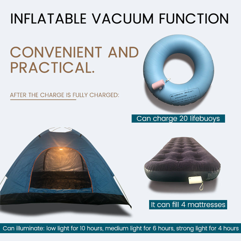Portable Air Pump + Camping Light