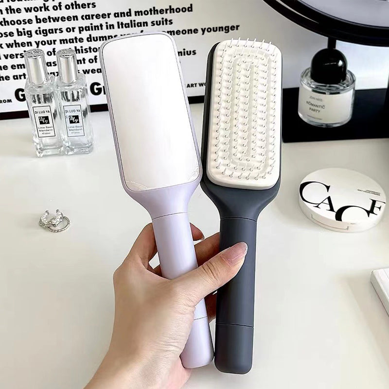 Self-cleaning anti-static massage comb