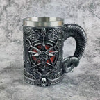 Creative Stainless Steel Medieval Mug Tankard for Beer Coffee