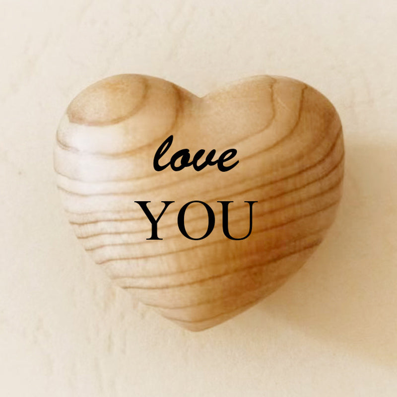 Small Pocket Hug Wooden Heart Token