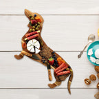 Wooden Dachshund Dog Serving Tray