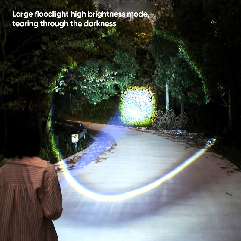 Rechargeable LED Flashlight with 750-Lumen Output and 200 m Range