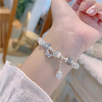 Imitation Cat's Eye Crystal Butterfly Bracelet