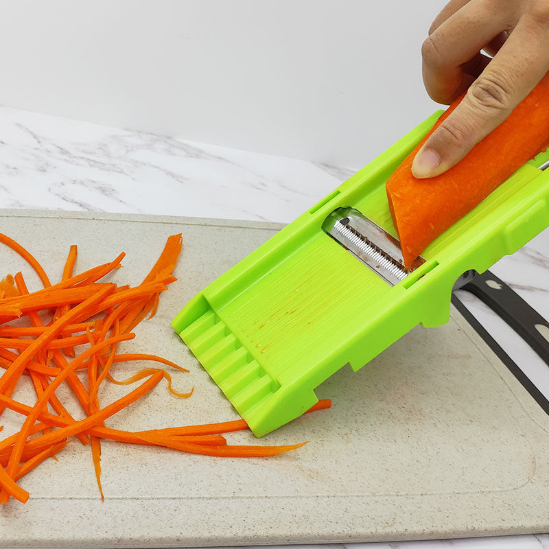 2-in-1 Vegetable Shredder & Slicer, Multi Double Knife Peeler