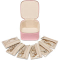 Leather jewelry box for travel