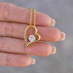 Dainty Diamond Symbolic Love Heart Necklace