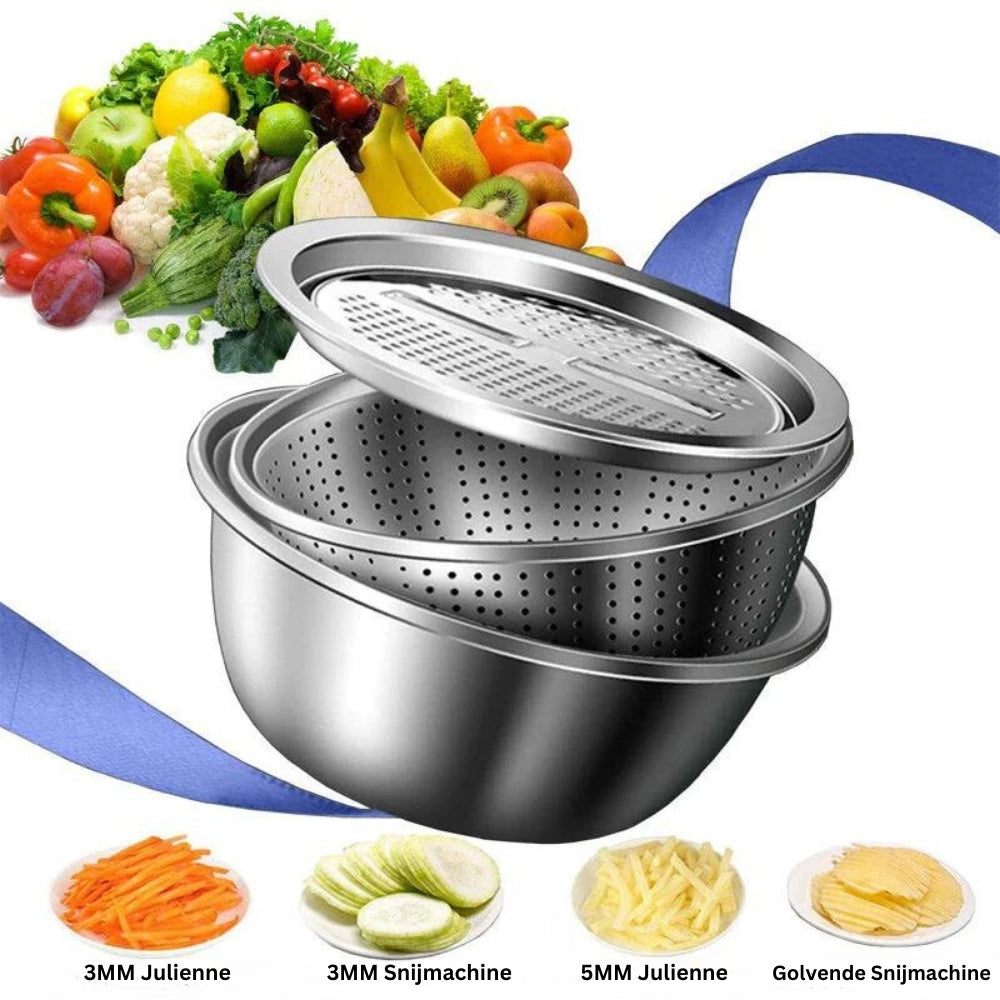 Master Chop - Stylish 3-in-1 Cutting Drawer made of stainless steel