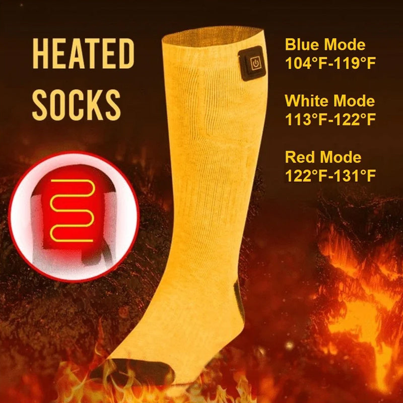 Heated socks with adjustable temperature