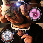 Magnifying glasses with LED lamps for double eyes