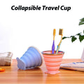 Silicone foldable water glasses with lid