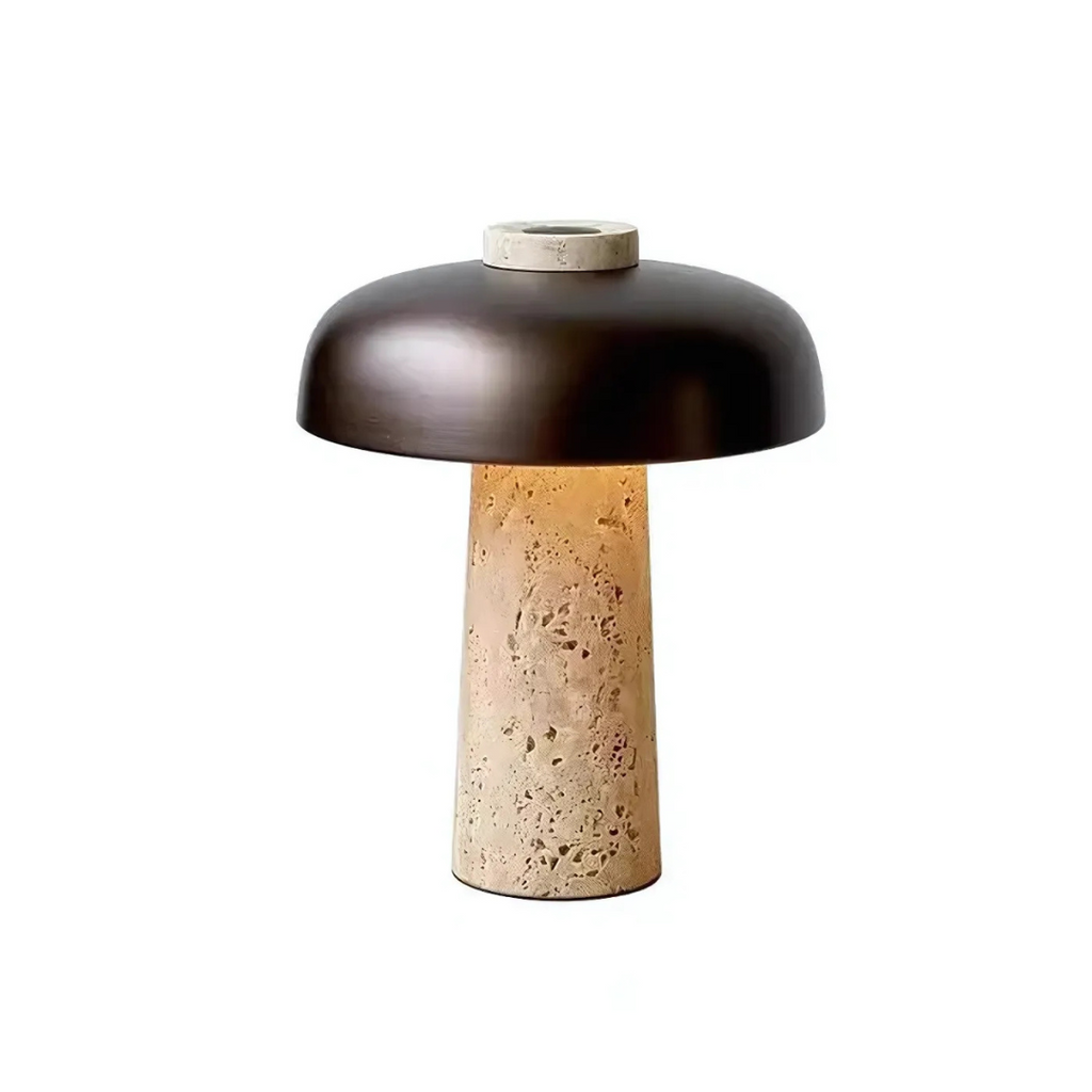 Luxury Travertine LED Table Lamp