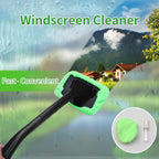 Microfiber cleaner with 2 reusable microfiber hoods