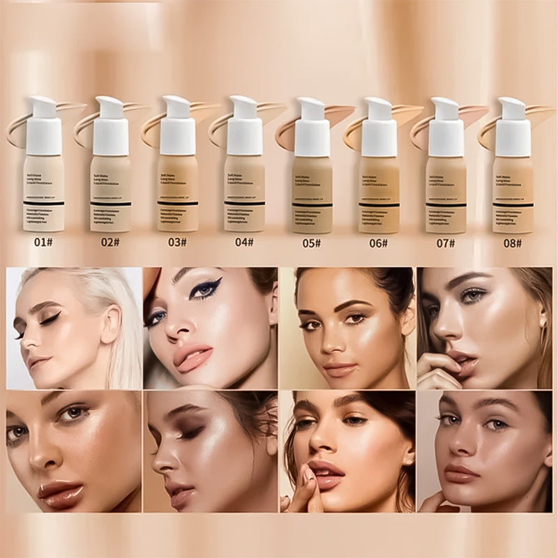 Soft matte liquid foundation